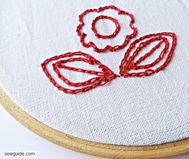 tambour chain stiched design