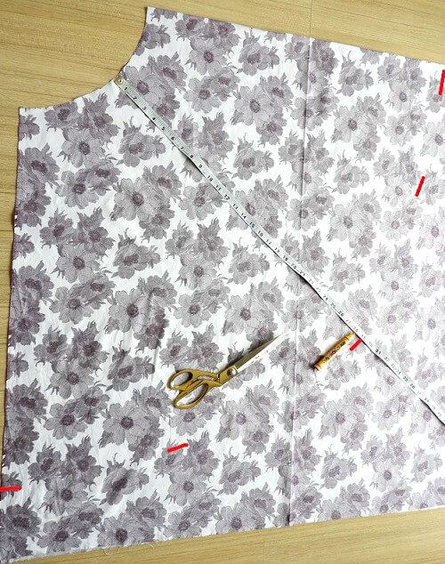 cut the hemline of the aline skirt sewing pattern