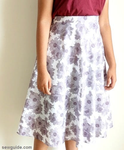 how to sew A-line skirt