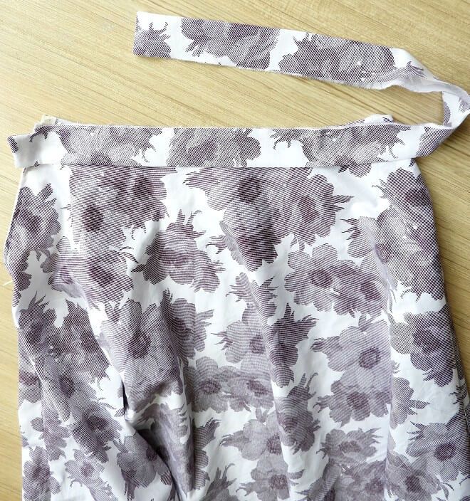 add the waistband to the a-line skirt free sewing pattern