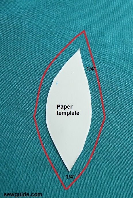 template cut for making hand applique