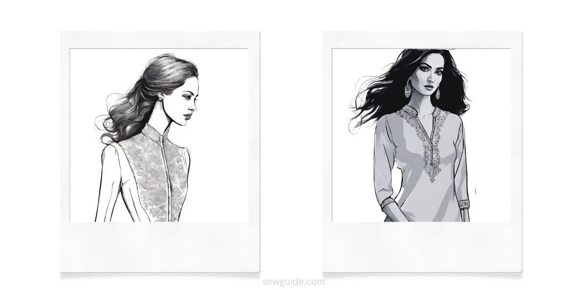 band collar necklines