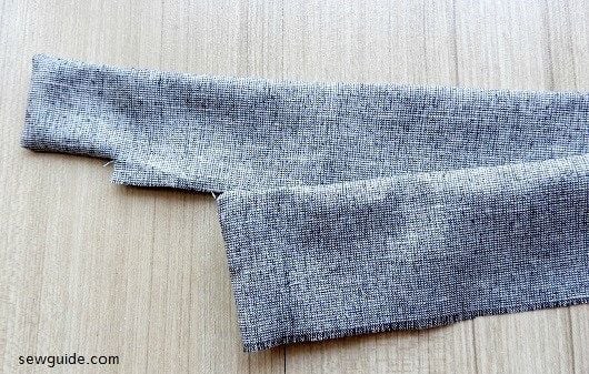 The waistband turned rightside out