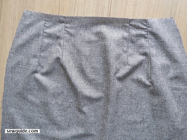 The darts are finished for the front pattern