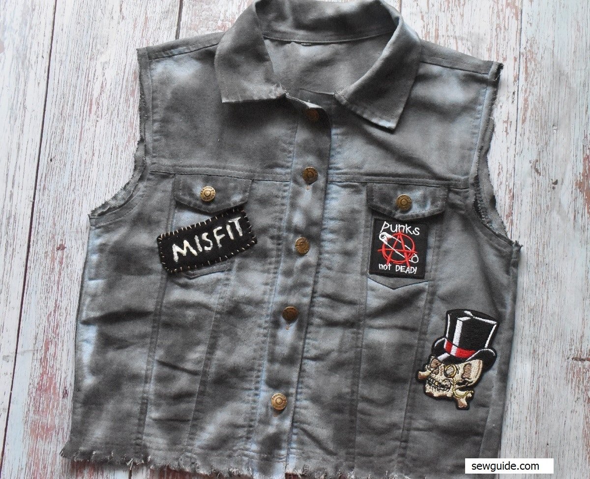 battle jacket diy with punk patches