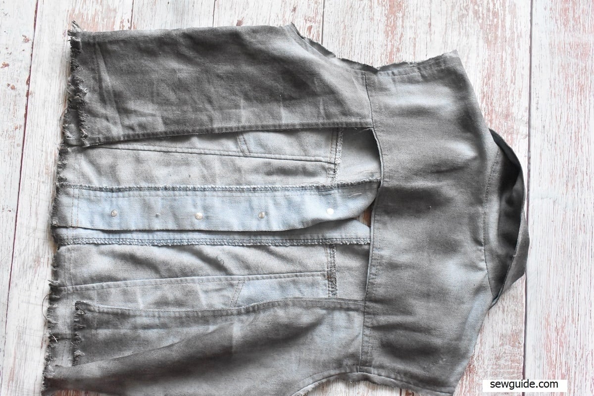 cut out the back of the battlejacket