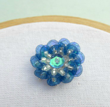 blue sequins flower