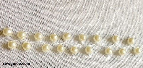 cretan stitch with beads.