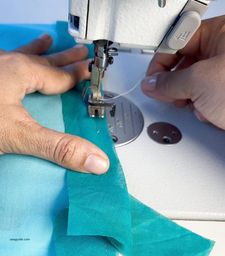 sew the fabric strip to the edge