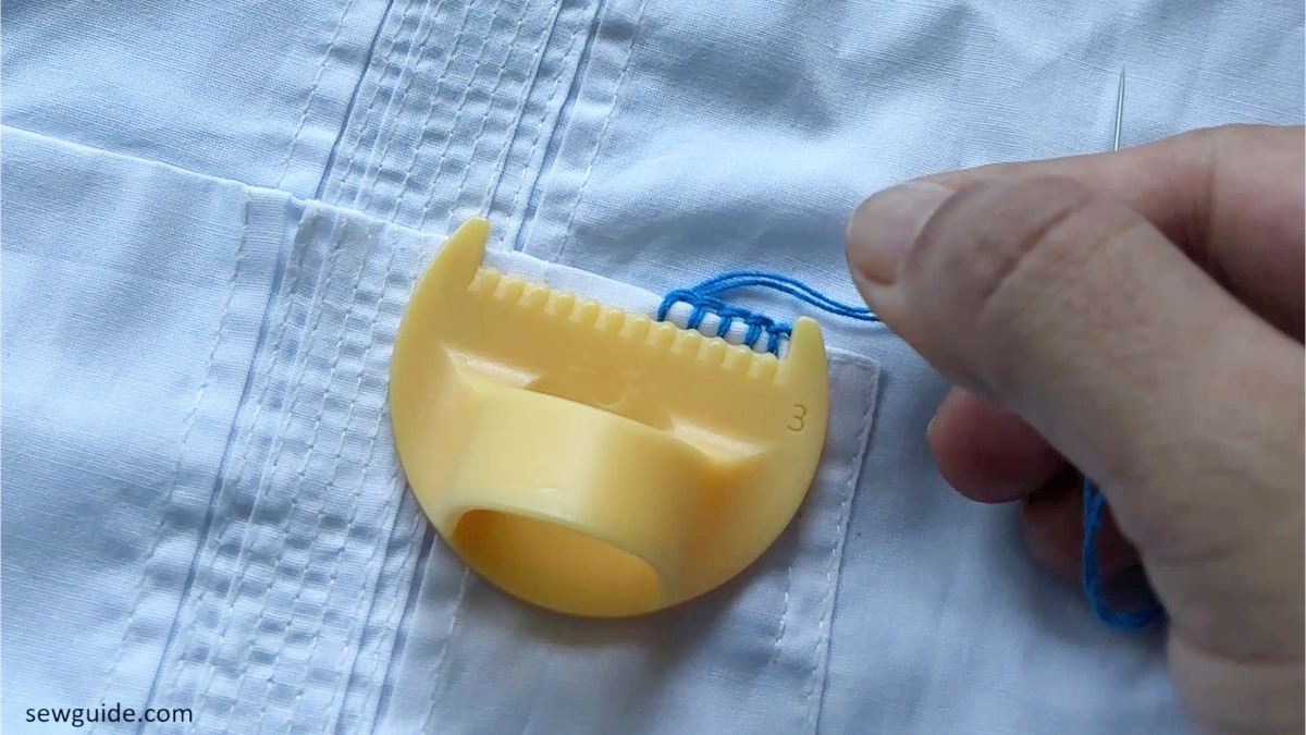 stitch spacing tool for blanket stitc