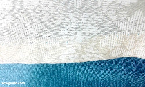 the blind hem stitch not showing outside on the hem