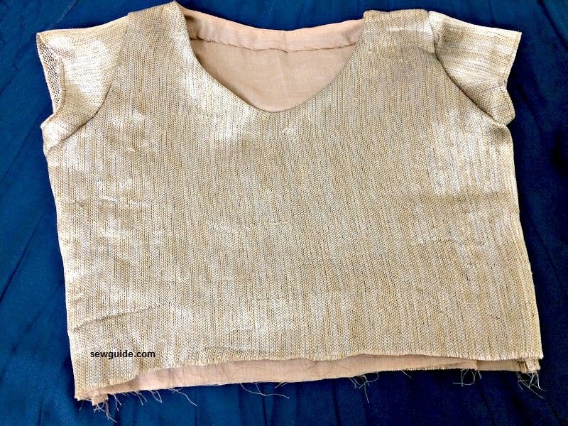 bodice with the sleeves added