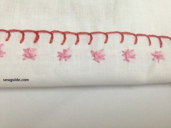 Blanket stitch border