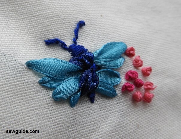 ribbon embroidery butterfly