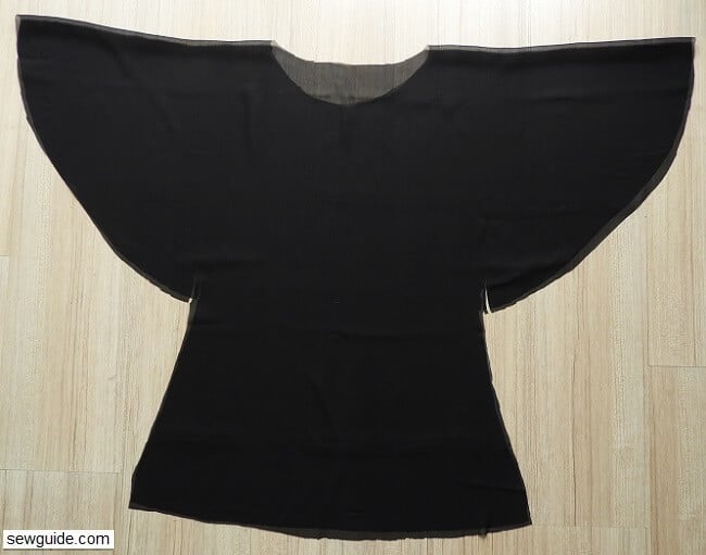 The front neckline is a little deeper