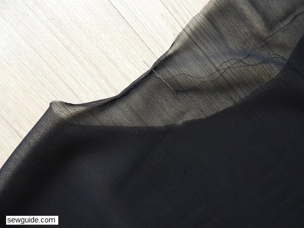 Finish neckline edges