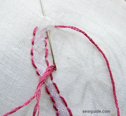 make back stitches along the outline
