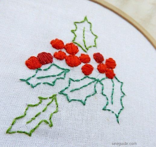 Finish the embroidery