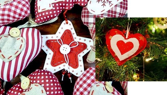 heart shaped christmas ornaments