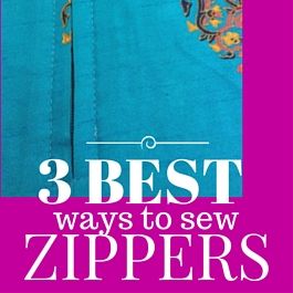 best ways to sew zippers