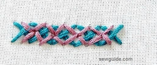 type of cross stitch -rice stitch