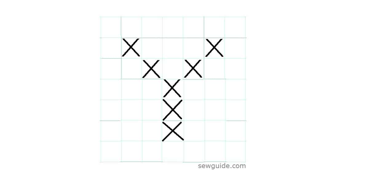 Cross stitch letter y