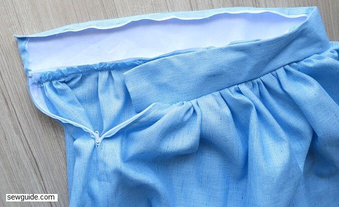 Fold the top edge down