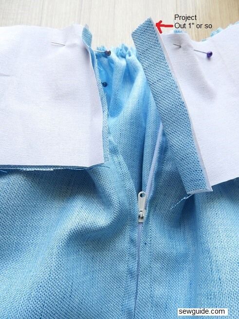 One end should have projection 1 inch to the outside 