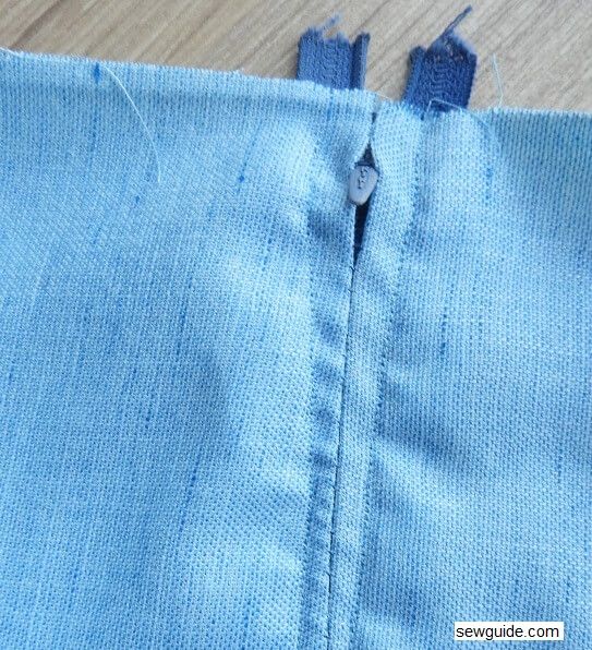 open the seams from the front