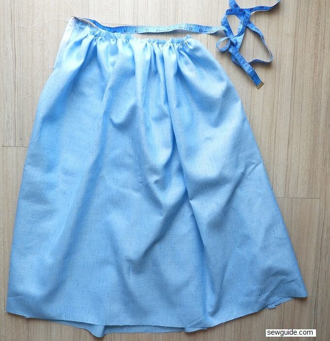 zig zag stitches to gather fabric edg