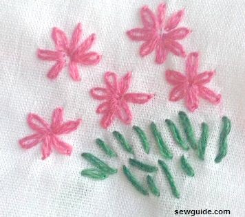 small flower embroidery for diy embroidered handkerchief