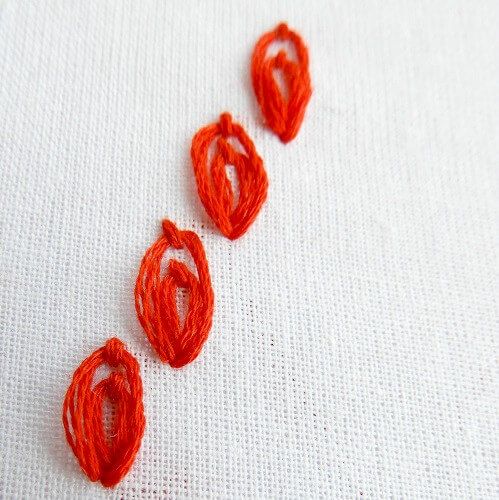 overlapping stitches