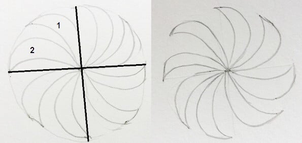 super easy embroidery motif of a flower