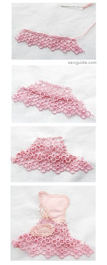 how lace is used as a applique