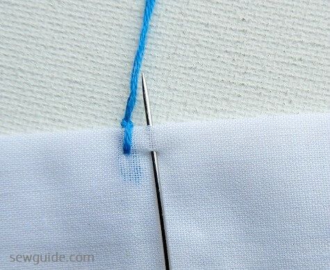 make embroidery edge stitches with buttonhole stitch first