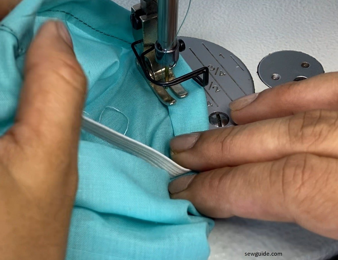 sew the elastic inside