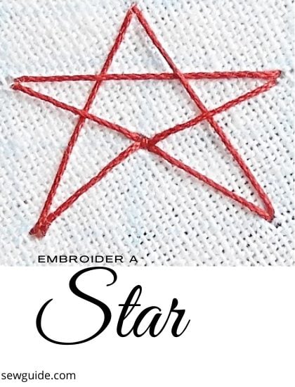 how to embroder a star