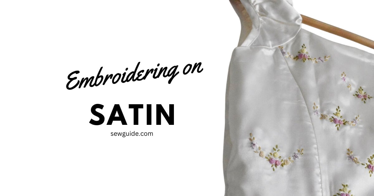 embroidered satin frock