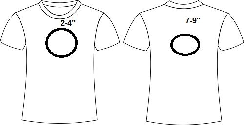 embroidery placement guidelines for shirt