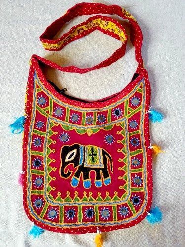 bags made of embroidery fabric