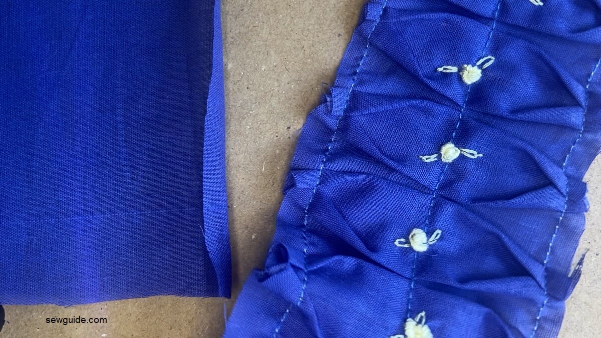 sew fabric trim to another fabric