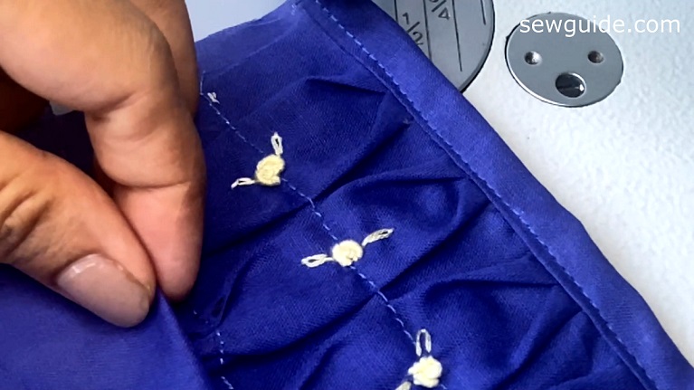 fold the fabric over the trim