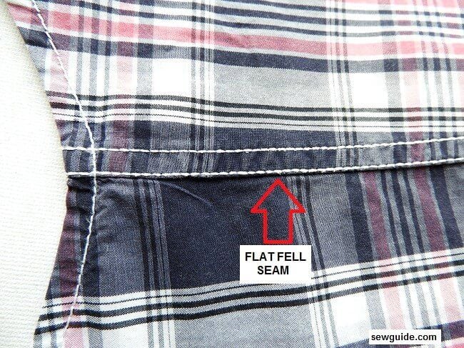 flat felled seam on shirts side seams - sewing tutorial