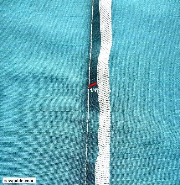 Trim one allowance to 1/4 inch