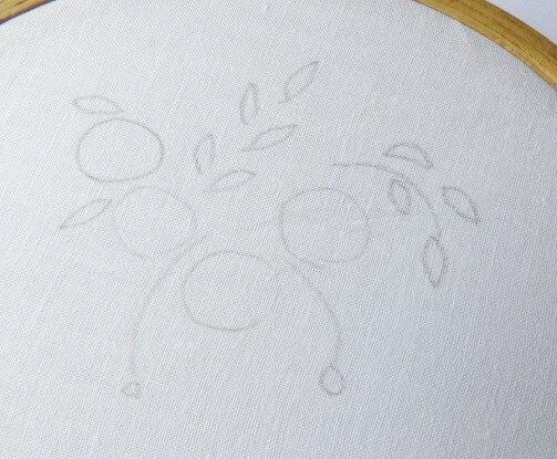 Draw 4 circles and some leaves around them