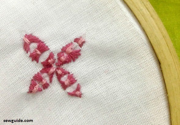 Butterfly stitches Flower