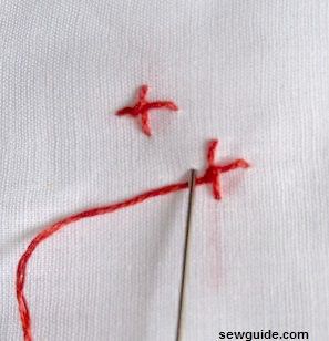 Make the 4 knot stitch