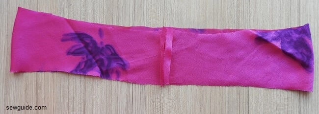 The waistband sewn as a tube - an opening is there on the seam