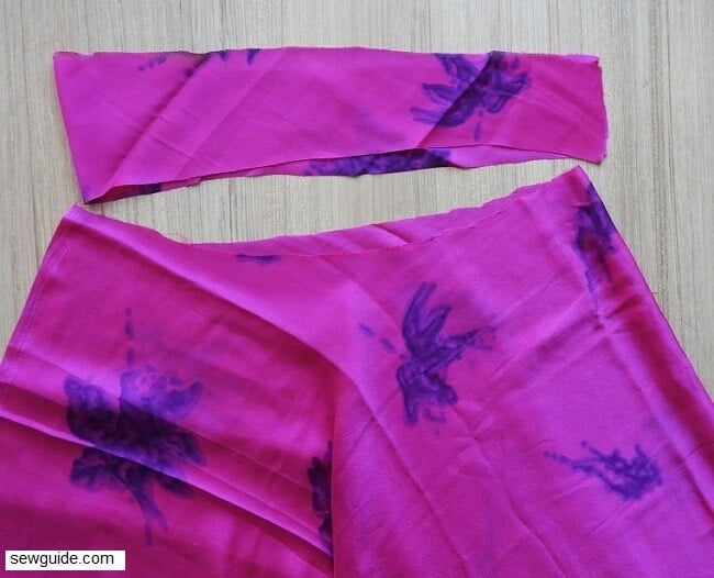 Add waistband to the skirt top edge