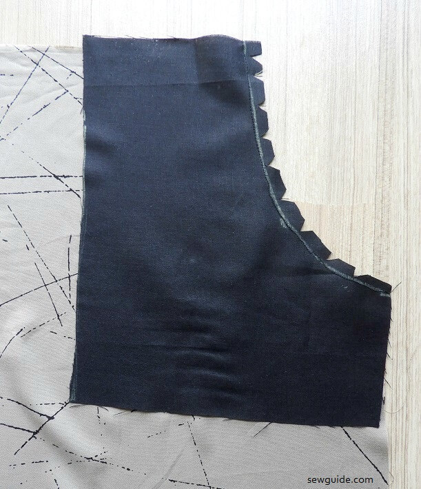 Clip the seam allowance